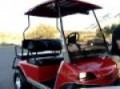 01 CLUB CAR (GEM CAR KILLER), 48V ELECTRIC LIFTED 4 SEAT GOLF CART, SPEED UPGRADE to 30MPH, FERRARI RED, MINT, STREET LEGAL