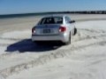 2010 Subaru impreza on beach