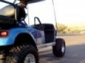 BEAUTIFUL CUSTOM LIFTED GAS 4 SEAT GOLF CART, CORVETTE BLUE, NEW EVERYTHING, FAST