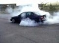 BMW 325 E36 sedan burnout
