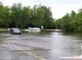 Driving through flooded RIT parking lot