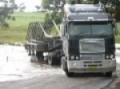 Freightliner in flood waters [Taralga]