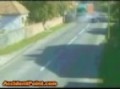 Frontal collision between car and trailer
