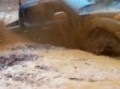 Frontier going through mud hole