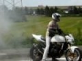 Kawasaki Z white burnout