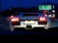 Police follow Lamborghini Murcielago lp640 Vercase on the Highway in GREECE