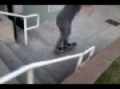 Poser tries to kickflip a 3 stair