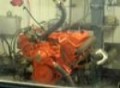 Stock 440 with exhaust manifolds on dyno