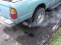 Toyota Tacoma seafoam smoking