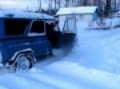 UAZ in deep snow.