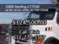 *FOR SALE* 2006 Sterling LT7500 truck with Altec 26 ton boom crane