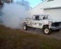 burnout in old ford truck