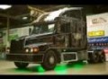 custom freightliner whit neon kit