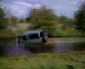 isuzu trooper off roader 4x4 in a lake deep water wading