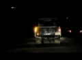 land rover at night