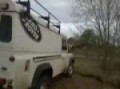 land rover defender 90 river crossing jump 60mph