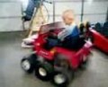wyatt j on his custom 6 wheeler powerwheels