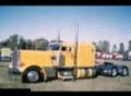 yellow low rida peterbilt 359 show truck custom hood